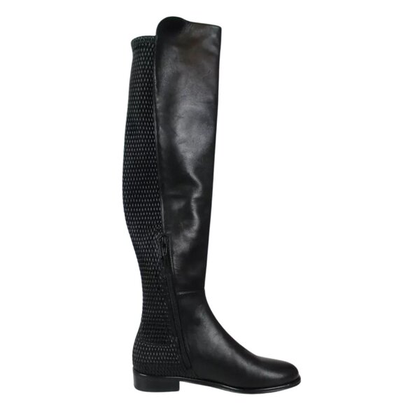 Stuart Weitzman Alljenn Goat Leather Round Toe Over the Knee Boots 8.5 - Picture 1 of 3